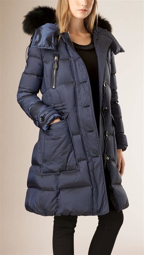 burberry long hooded down puffer coat|burberry puffer coat women's.